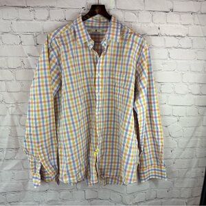southern pines Pastel Plaid Button-Down Shirt men XXL preppy spring office